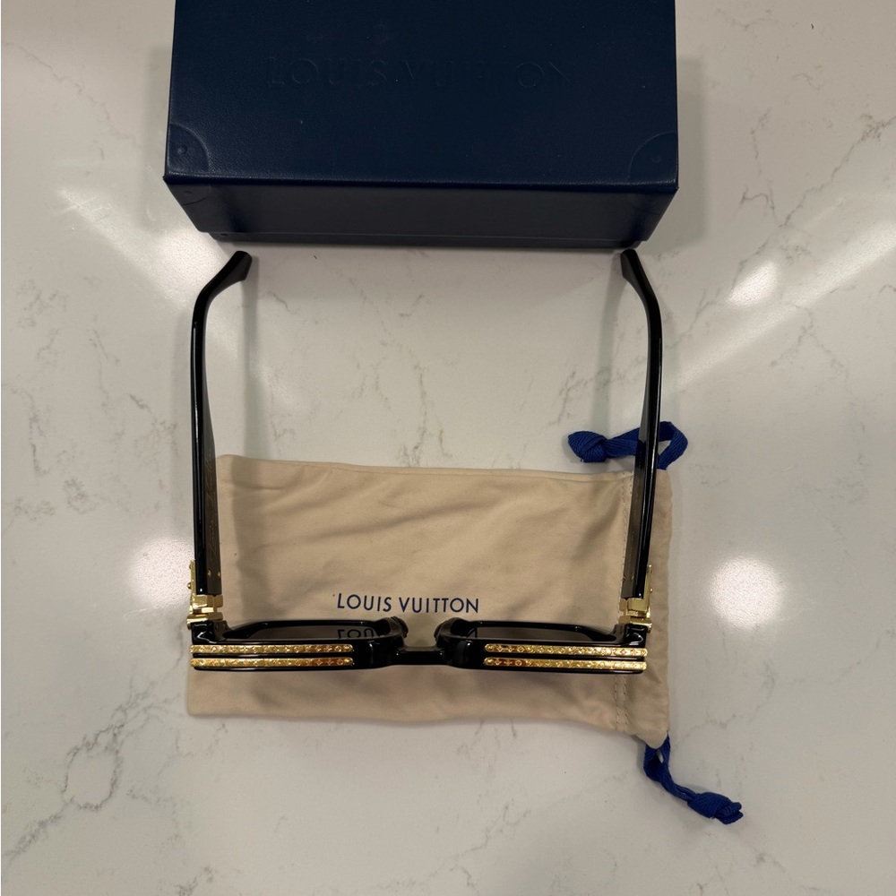 Louis Vuitton Black and Gold Sunglasses - Picture 3 of 3